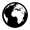 Black And White Globe Drawing Sticker