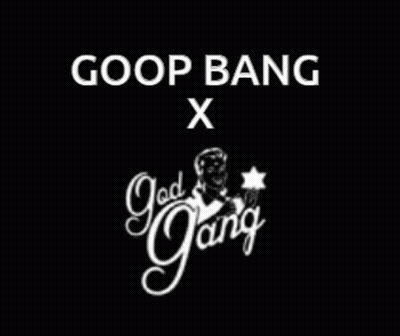 Black And White Goop Bang X Logo GIF