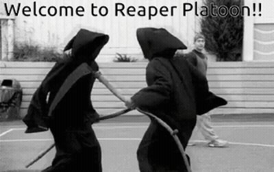 Black And White Grim Reapers Welcome To Reaper Platoon GIF