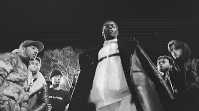 Black And White Group Wearing Cef-Faces Sweatshirt GIF