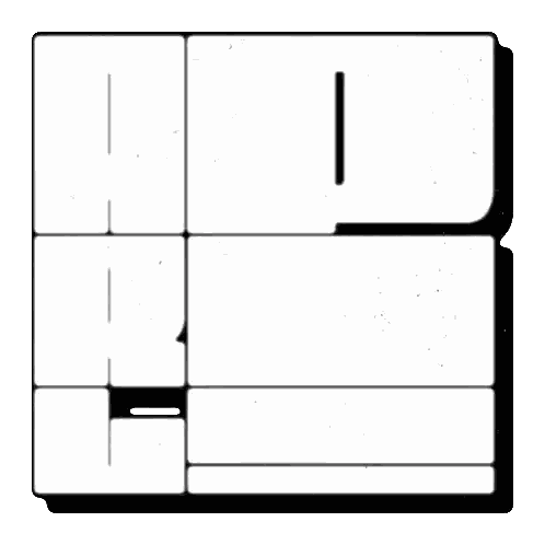 Black And White H Block Sticker