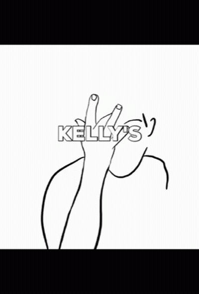 Black And White Hand Drawing With Kelly GIF