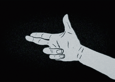 Black And White Hand Making Gun Gesture GIF