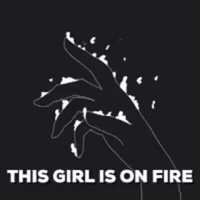 Black And White Hand This Girl Is On Fire GIF