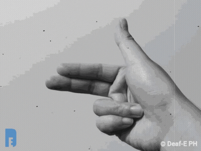 Black And White Hand With Deaf-E Ph Logo GIF