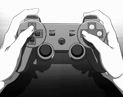 Black And White Hands Holding Video Game Controller Select Start GIF