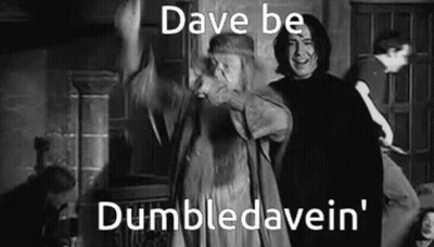 Black and White Harry Potter Characters Dancing