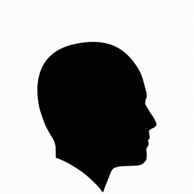 Black And White Head With Brain GIF