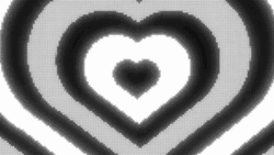 Black And White Heart Tunnel GIF