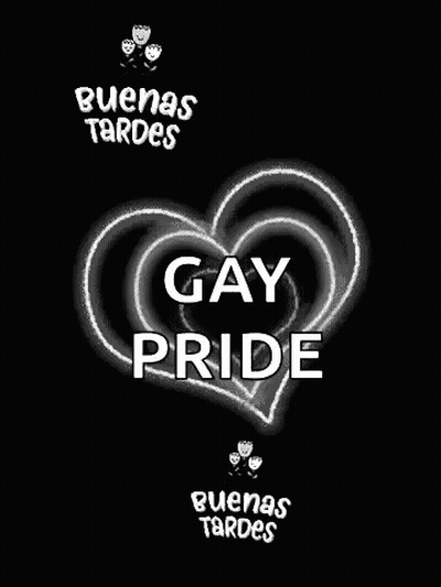 Black And White Heart With Gay Pride GIF