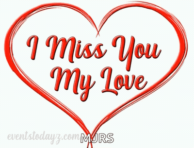 Black And White Heart With Miss You GIF