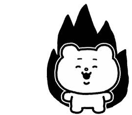 Black And White Hedgehog With Fire Sticker