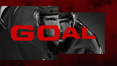 Black And White Hockey Player Goal GIF