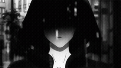 Black And White Hooded Person GIF