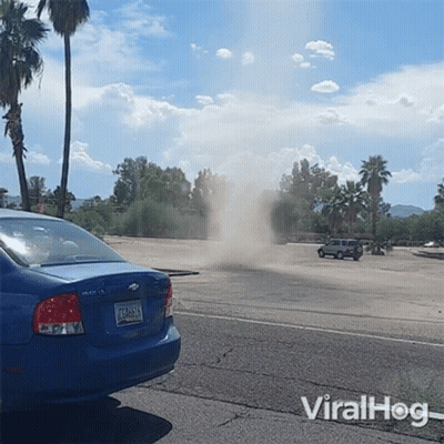 Black And White House Okie Sand Storm Jh GIF