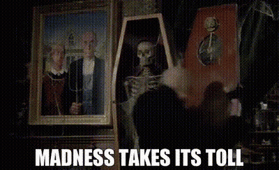 Black And White House With Word Scream GIF
