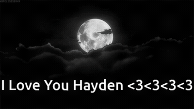 Black And White I Love You Hayden GIF