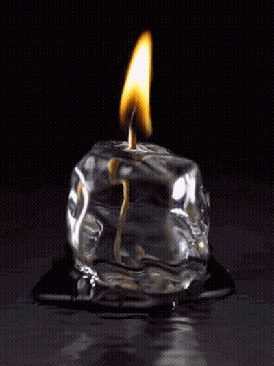 Black and White Ice Cube on Table
