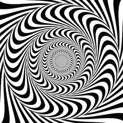 Black And White Illusional Spiral Loop  GIF