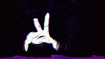 Black And White Image With Purple Lines GIF
