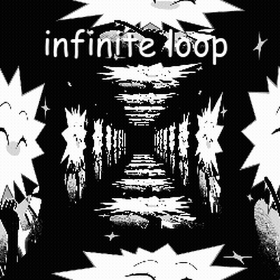 Black And White Infinite Loop Drawing GIF