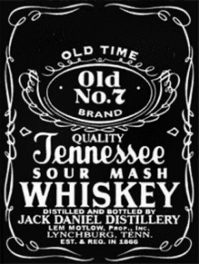 Black And White Jack Daniel's Whiskey Advertisement GIF