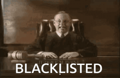Black And White Judge Blacklisted GIF