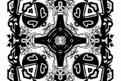 Black And White Kaleidoscope GIF