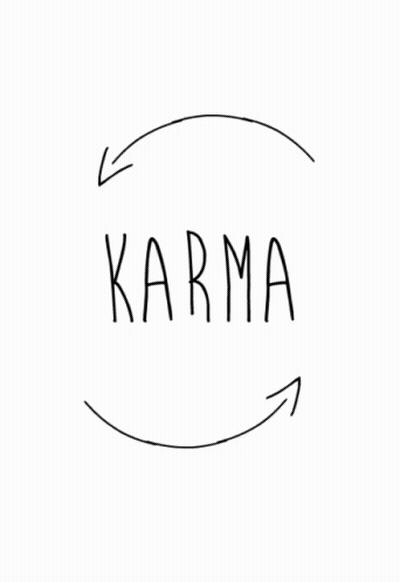 Black And White Karma With Two Arrows GIF