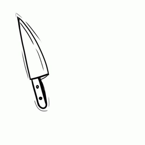 Black And White Knife Drawing GIF