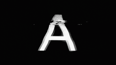Black And White Letter A GIF