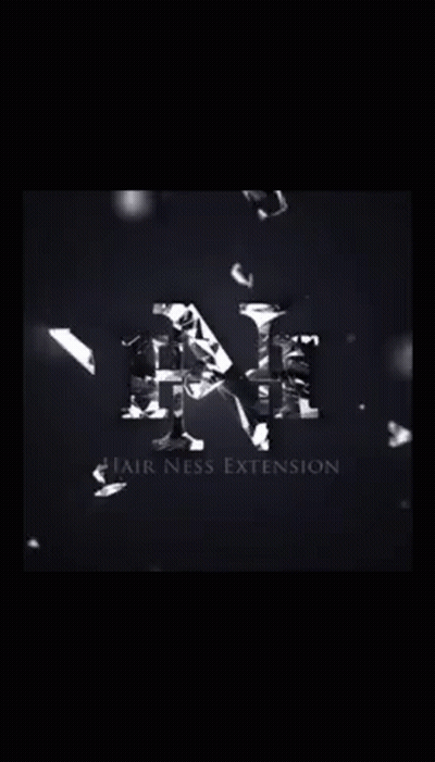 Black And White Letter N Hair Ness Extension GIF