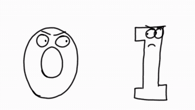 Black And White Letter O And T GIF