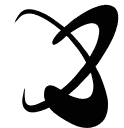 Black And White Letter X Silhouette Sticker