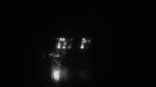Black And White Lightning Bolt And Mercury Neon Sign GIF