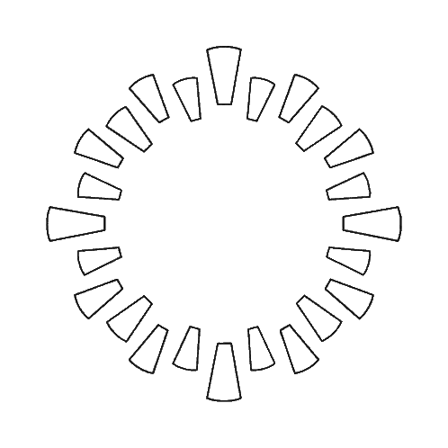 Black And White Line Circle Sticker