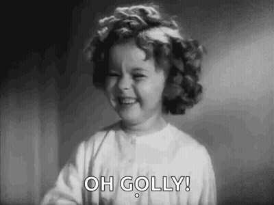 Black And White Little Girl Funny Face Oh Golly GIF