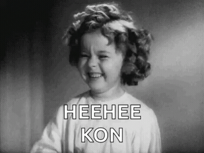 Black And White Little Girl Laughing Heehee Kon GIF