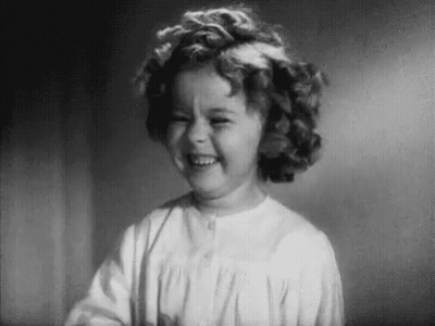 Black And White Little Girl Laughing GIF