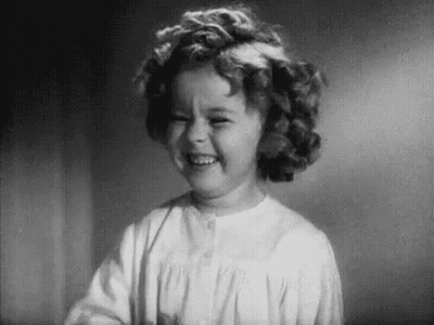 Black And White Little Girl Smiling GIF