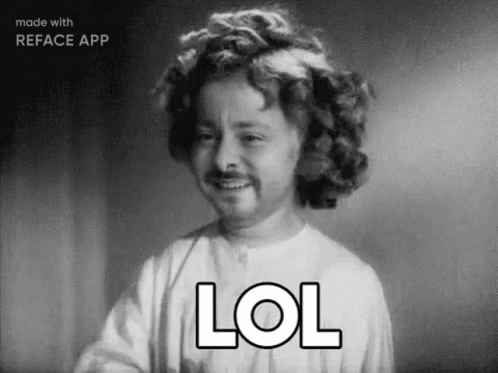 Black And White Little Girl With Beard Lol GIF