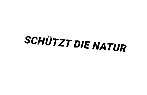 Black And White Logo Schutzt Die Natur Sticker