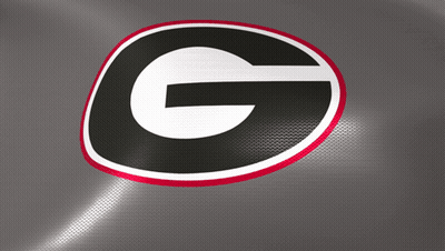 Black And White Logo With Red G GIF