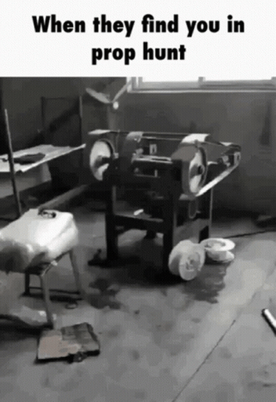 Black And White Machine With When They Find You In Prop Hunt GIF
