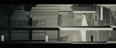 Black And White Man And Ghost GIF