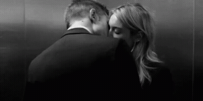 Black And White Man And Woman Kissing One Day Soon GIF