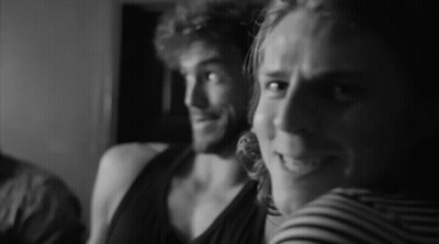 Black And White Man And Woman Smiling GIF