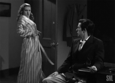 Black And White Man And Woman With SNL GIF