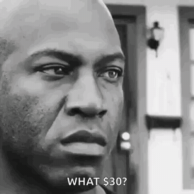 Black And White Man Asking What $30 GIF