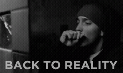 Black And White Man Back To Reality GIF